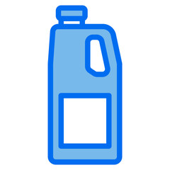 plastic bottle blue line icon