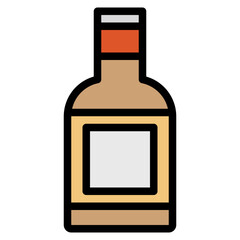 Bottle line icon