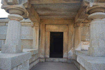 Fototapeta na wymiar Ancient temple complex near Virupaksha temple, Karnataka state, India