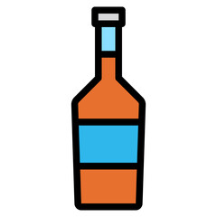 Bottle line icon