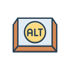 Color illustration icon for alt