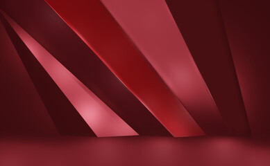 Red backdrop with gradations of shades, made from 3D programs
