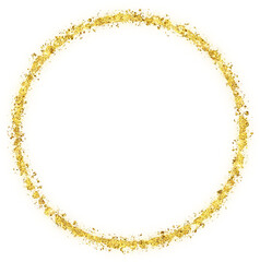 abstract golden circle frame