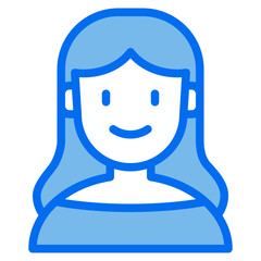 avatar blue line icon