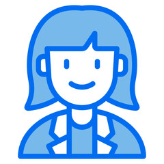 female blue line icon