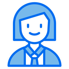 female blue line icon