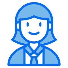 female blue line icon