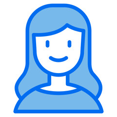 Obraz na płótnie Canvas female blue line icon