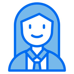 female blue line icon