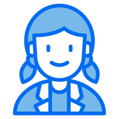 female blue line icon