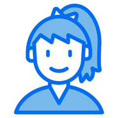 female blue line icon