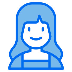 female blue line icon