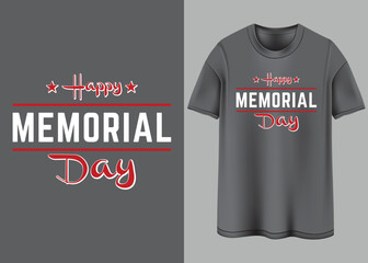 Happy Memorial day Typography T-shirt design
