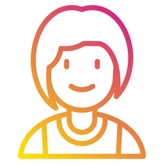 girl gradient icon