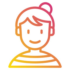 woman gradient icon