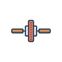 Color illustration icon for fitted shaped