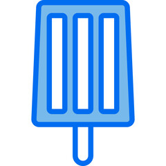 ice cream blue line icon