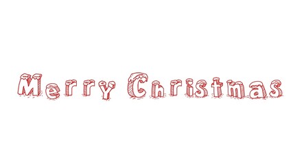 Merry Christmas hand lettering calligraphy isolated on white background. Holiday illustration element. Merry Christmas script calligraphy