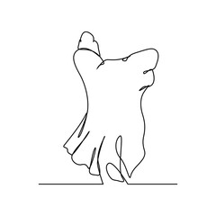 Halloween Ghost Continuous Lines