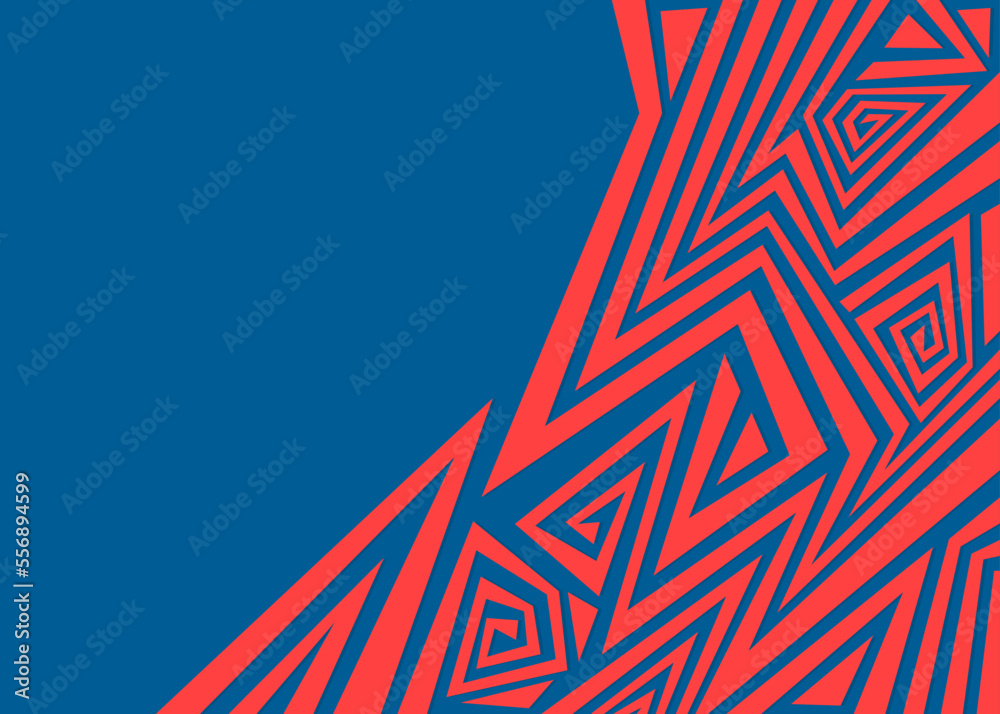 Aufkleber minimalist background with abstract geometric and curly lines and with some copy space area. simple 