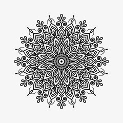 vector beautiful floral mandala design, a creative ornamental decorative element in a circle shape.