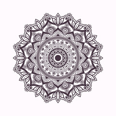 vector beautiful floral mandala design, a creative ornamental decorative element in a circle shape.