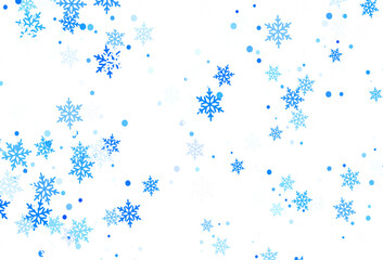 Light Purple vector background with xmas snowflakes.
