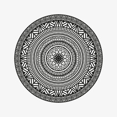 vector beautiful floral mandala design, a creative ornamental decorative element in a circle shape.