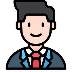 business man line icon