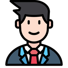 business man line icon