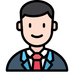 business man line icon