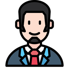 business man line icon