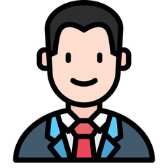 businessman line icon