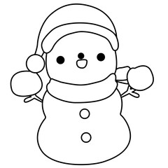 Fototapeta premium snowman outline
