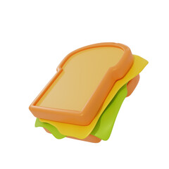 3d bread illustration object