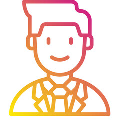 business man gradient icon