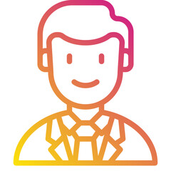 business man gradient icon