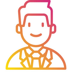 business man gradient icon