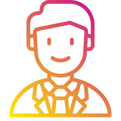business man gradient icon
