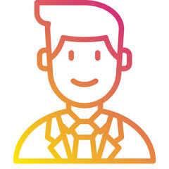 business man gradient icon