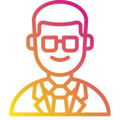 business man gradient icon