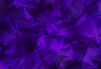 Dark Purple vector shining triangular background.