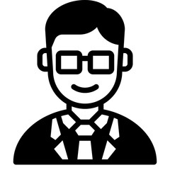 business man glyph icon