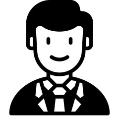 business man glyph icon