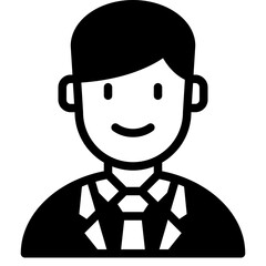 business man glyph icon