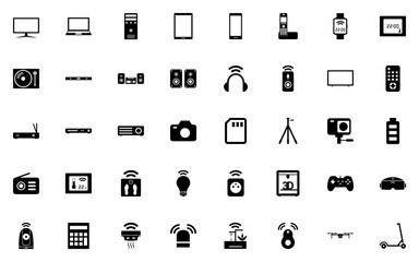 SVG High-tech & Electronic products Icons Set