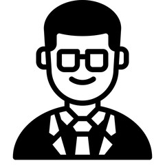 business man glyph icon