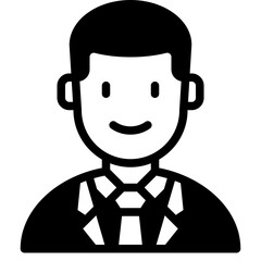 business man glyph icon