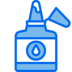 glue blue line icon