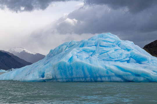 Argentinian Patagonia and a floating iceberg.
